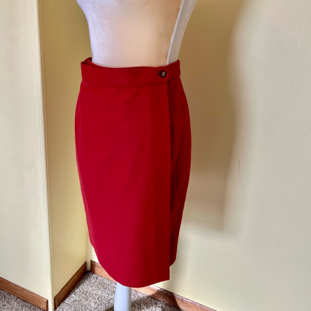 Laura ashley Wrap Skirt, 100% woo, Burnt Orange Size Small